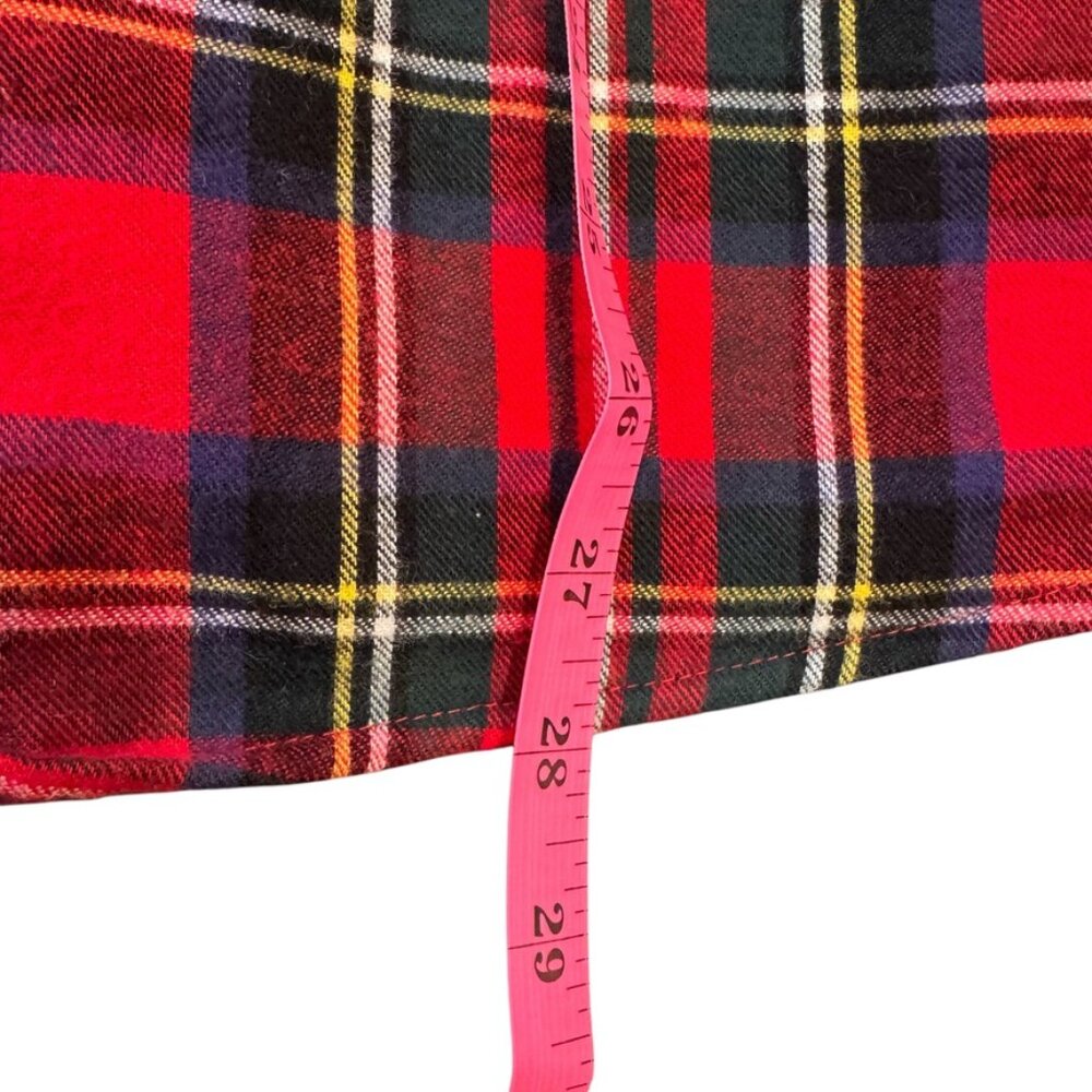 LL Bean Flannel Shirt Womens Size M Long Sleeve‎ Button Down Plaid Red - Picture 8 of 11